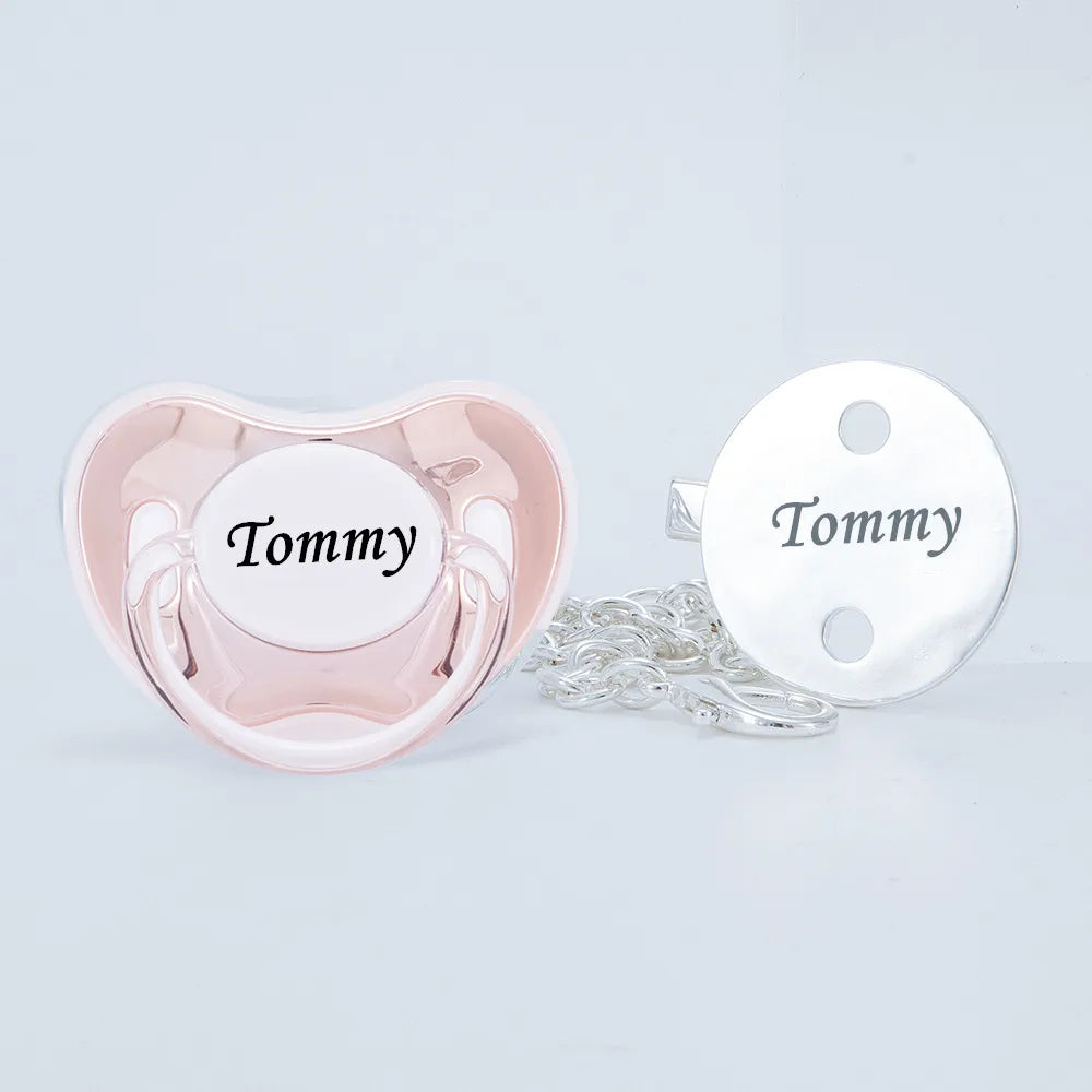 MIYOCAR personalized silver bling pacifier and full silver