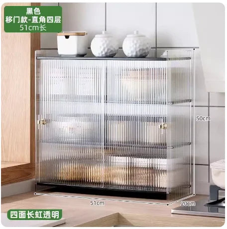 Acrylic Kitchen Shelf Desktop Multi-layer Meal Side Cabinet