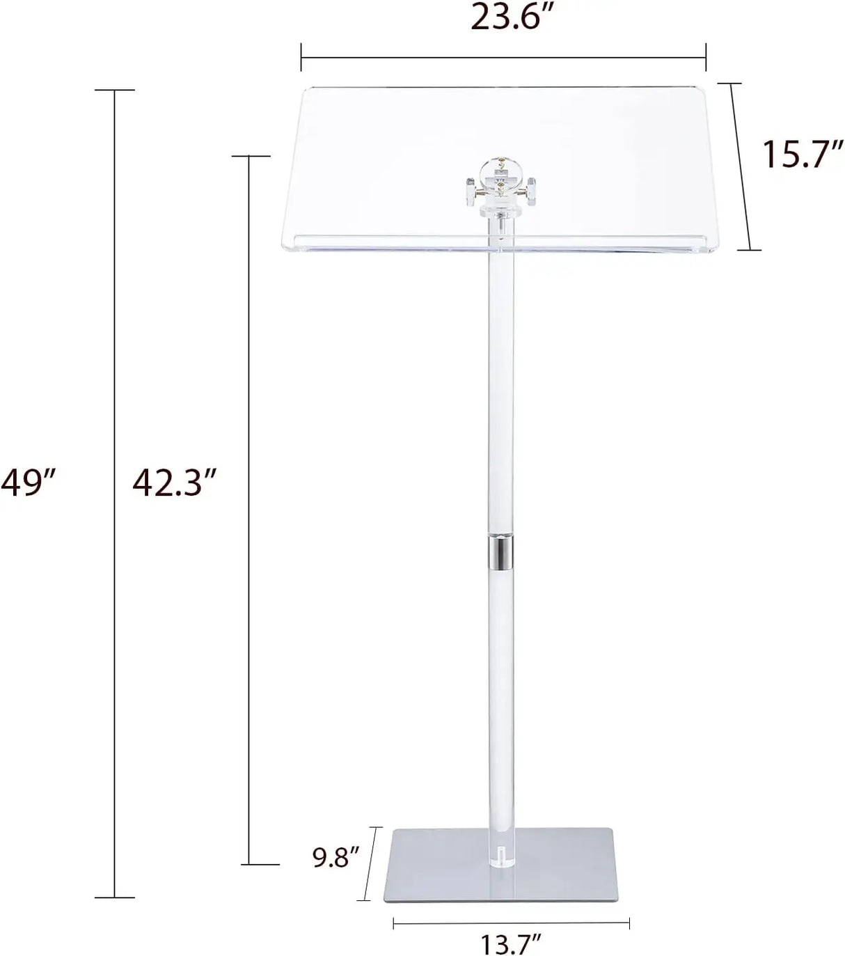 Acrylic Podium Stand Angle Adjustable Modern Lecterns &