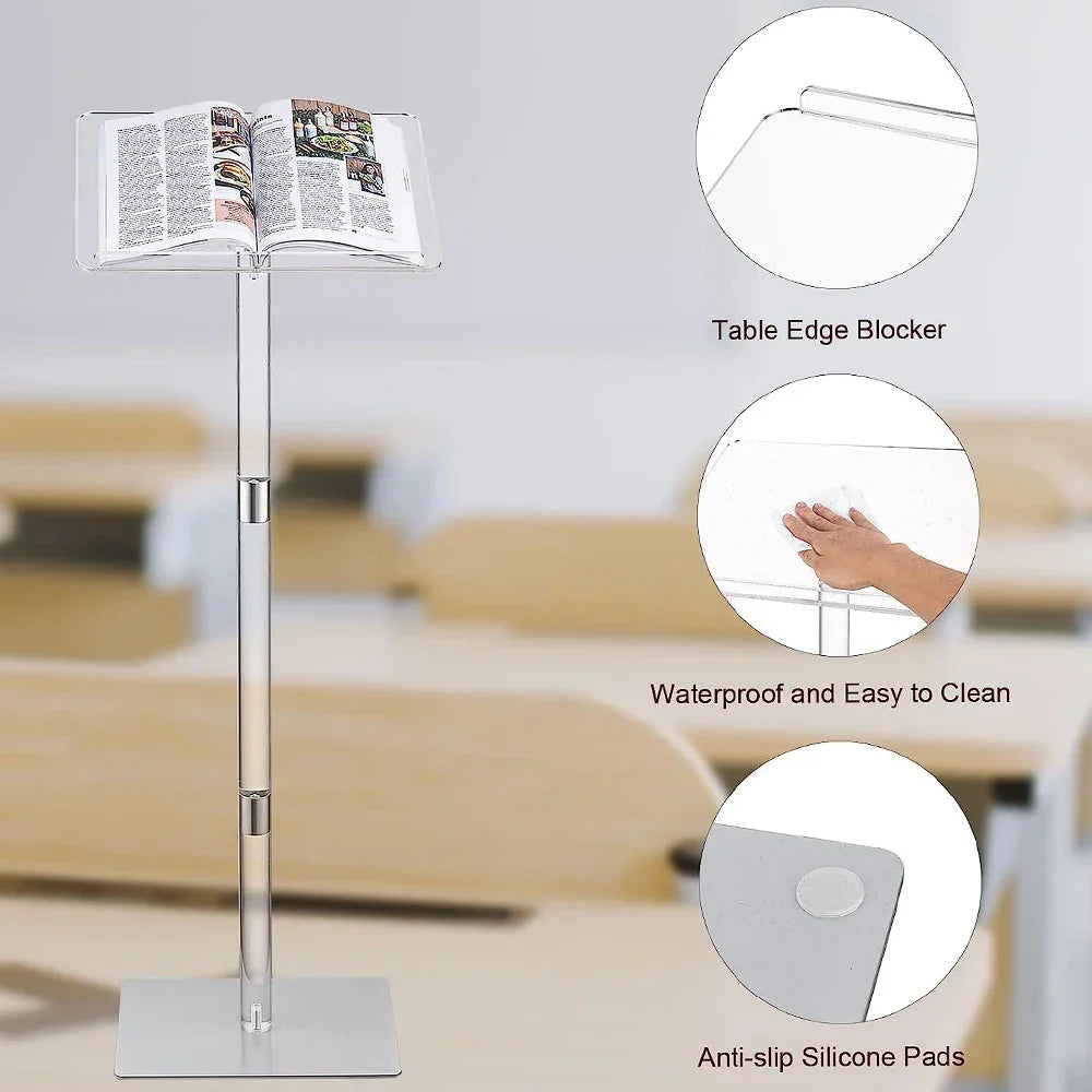 Acrylic Podium Stand Angle Adjustable Modern Lecterns &