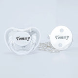 MIYOCAR personalized silver bling pacifier and full silver