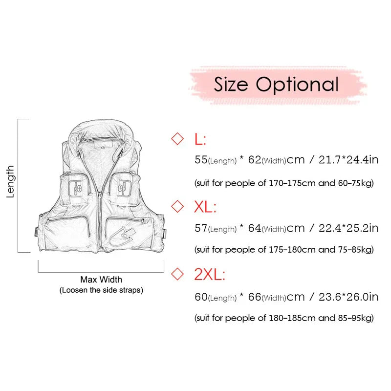 Adult Life Jacket Adjustable Buoyancy Aid Swimming Boating