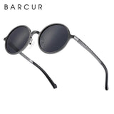 BARCUR Brand Light Weight Round Sunglasses Luxury Brand