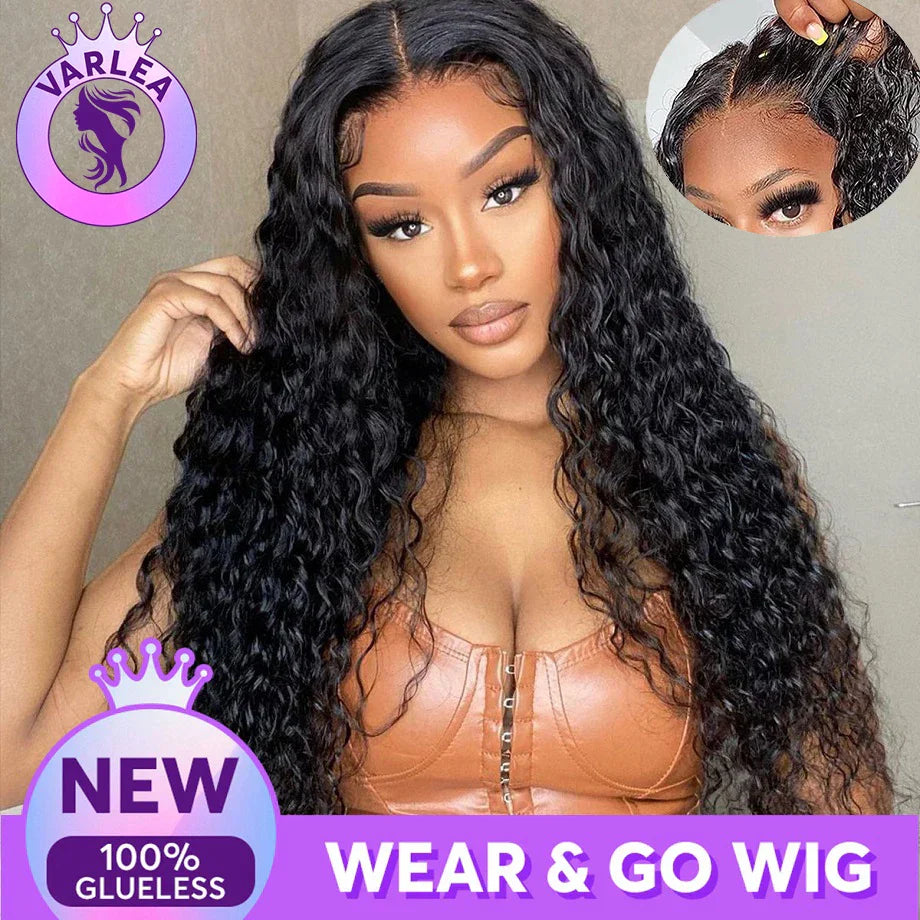Deep Wave 4x4 Closure Glueless Wig Human Hair