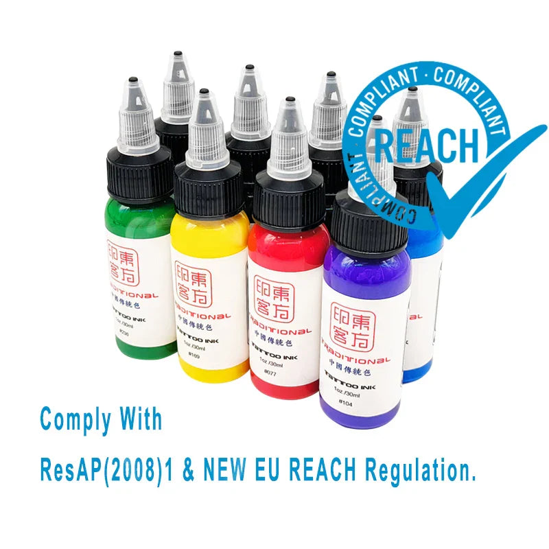 REACH Compliance OEM Tattoo Ink Pigments 66 Colors