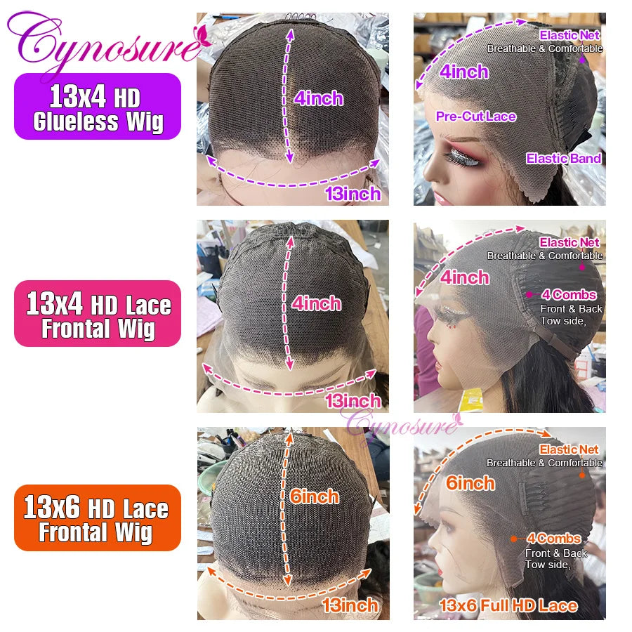 Cynosure 13x4/13x6 HD Transparent Lace Front Human Hair