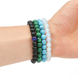 Natural 8mm Gorgeous Semi-Precious Healing Crystal Stretch Bead