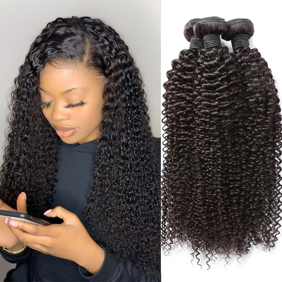 30 32 Inches Long Curly Natural Human Hair