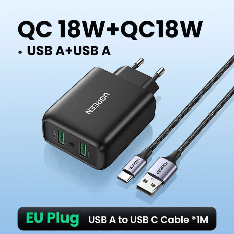 Ugreen USB Charger Quick Charge 3.0 36W Fast