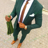Green Mens Wedding Suits 2022 Groom Tuxedos Notched