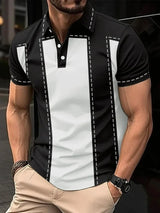 Design Striped Polo Shirt Summer Men's Tops Business