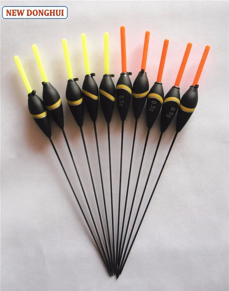 Agape10pcs/Lot Pole Fishing Carp Floats Bobbers Fluctuator 0.5/1.0/2.0g