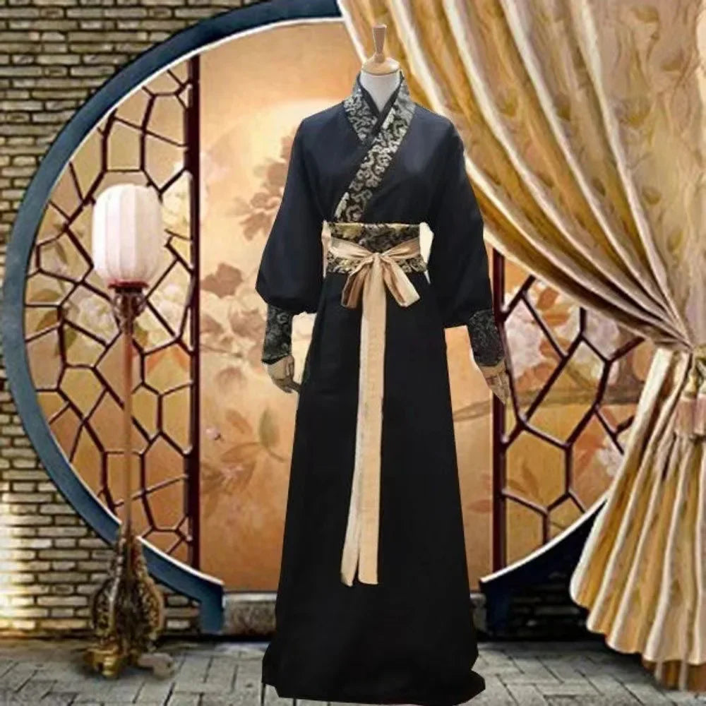 Ancient Chinese Male Hero Costume Traditional Swordsman Clothing