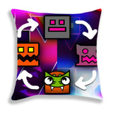 Angry Geometry Dash Print Pillow Case Cartoon Cushion