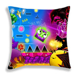 Angry Geometry Dash Print Pillow Case Cartoon Cushion