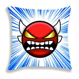 Angry Geometry Dash Print Pillow Case Cartoon Cushion