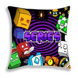 Angry Geometry Dash Print Pillow Case Cartoon Cushion