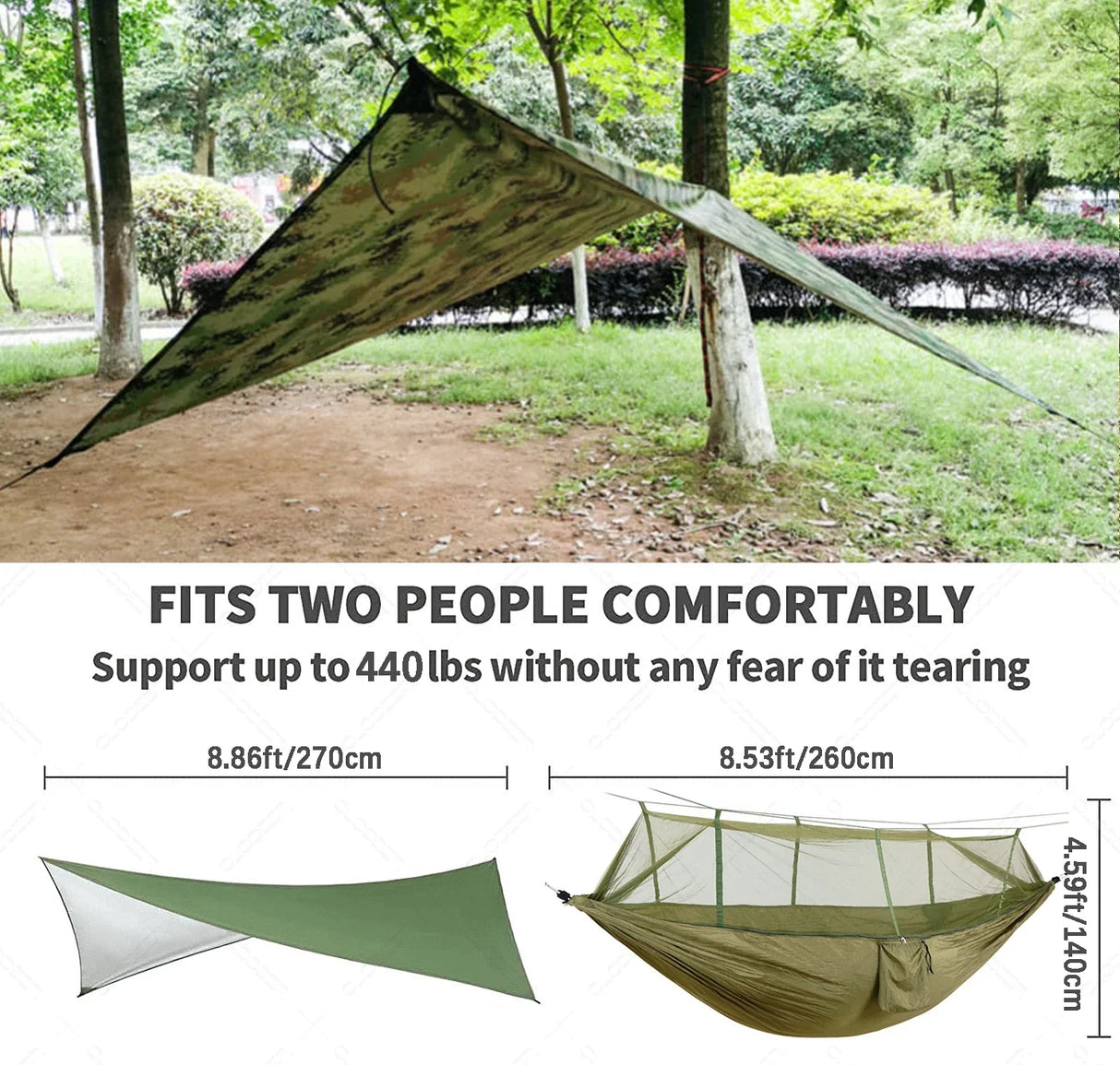 Anti Outdoor Camping Hammock With Mosquito Net And