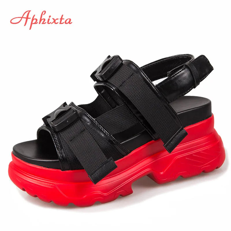 Aphixta 8cm Platform Wedge Sandals for Women