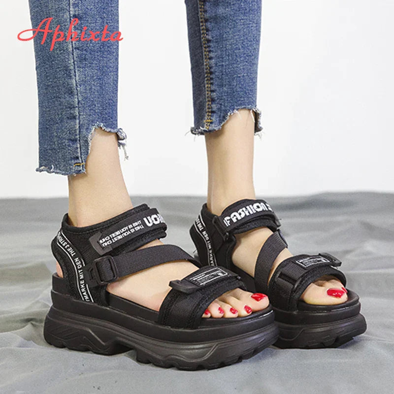 Aphixta 8cm Platform Wedge Sandals for Women