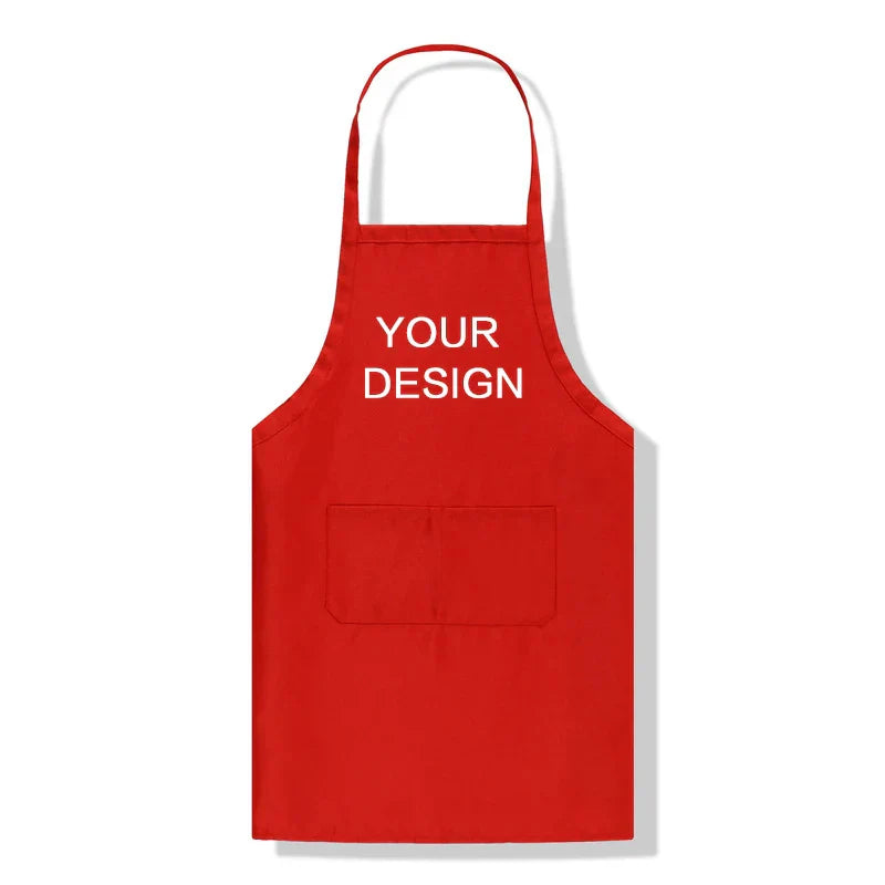 Aprons Custom Design Brand Logo Black Unisex Waiter