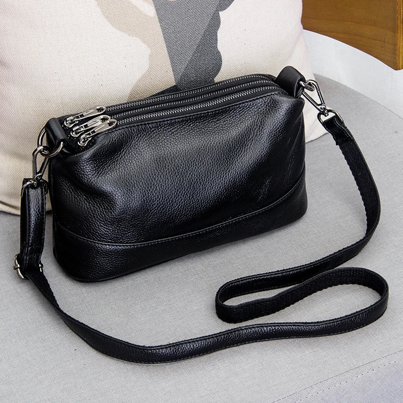 Arliwwi Genuine Leather Crossbody Shoulder Bag