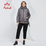 Astrid 2022 Spring Women Parkas Oversize Short Grey