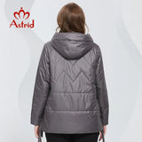 Astrid 2022 Spring Women Parkas Oversize Short Grey