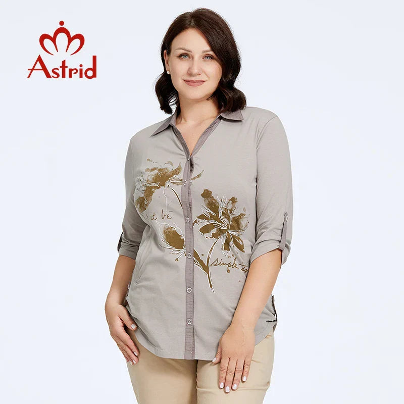 Astrid Womens Shirt Blouses 2023 Elegant Office Clothing