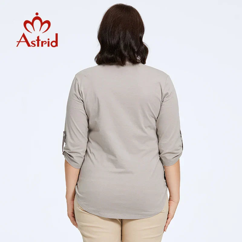 Astrid Womens Shirt Blouses 2023 Elegant Office Clothing