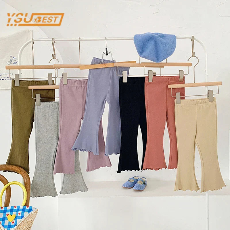 Autumn Kids Baby Girls Pants Candy Color Children's