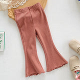 Autumn Kids Baby Girls Pants Candy Color Children's