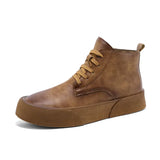 Men's High-Cut Genuine Leather Ankle Boots