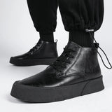 Men's High-Cut Genuine Leather Ankle Boots