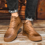 Men's High-Cut Genuine Leather Ankle Boots