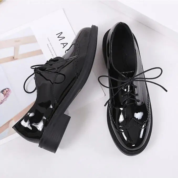 Autumn Spring Women Oxford Shoes Comfort Lady Brogue