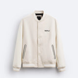 Autumn Suede Baseball Jacket Solid Color Towel Embroidered