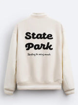 Autumn Suede Baseball Jacket Solid Color Towel Embroidered