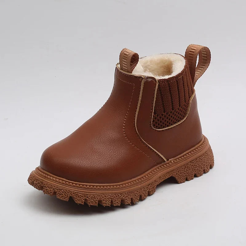 Autumn Winter Baby Kids Short Boots Super Warm
