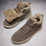 Autumn Winter Men Short Boots Fashionable Plush Insulation