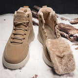 Autumn Winter Men Short Boots Fashionable Plush Insulation