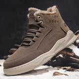 Autumn Winter Men Short Boots Fashionable Plush Insulation
