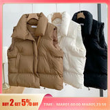 Autumn Winter Y2K Vest Women Thick Warm Down