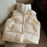 Autumn Winter Y2K Vest Women Thick Warm Down