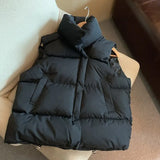 Autumn Winter Y2K Vest Women Thick Warm Down