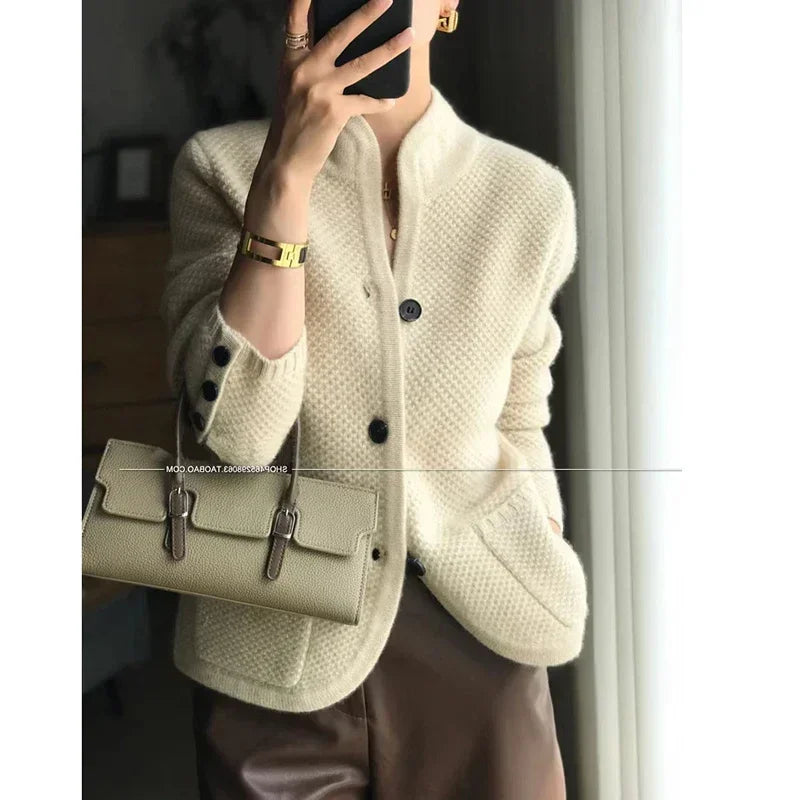 Autumn winter new thickened 100% pure sweater loose