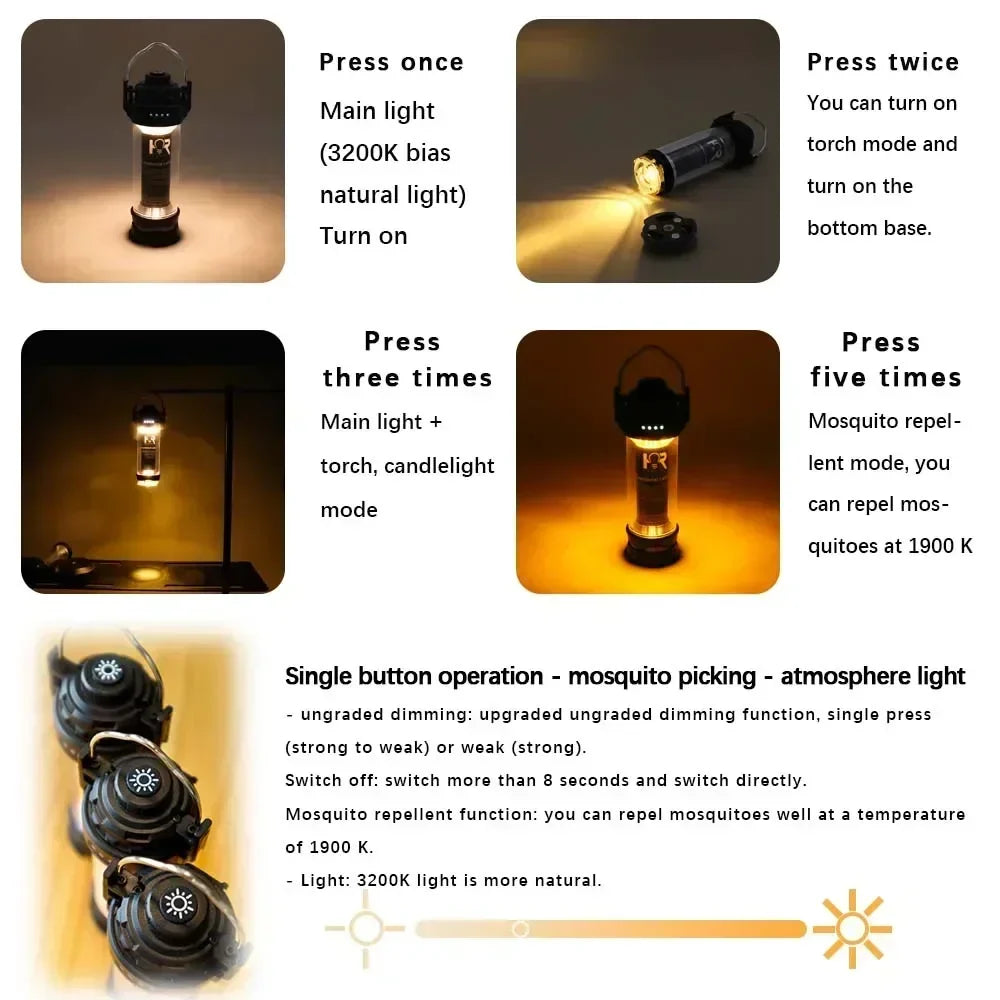 BATOT New Camping Lights Outdoor Camp Tent Lantern