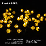 BLACKDEER Solar String Lights Outdoor 100 Led Crystal