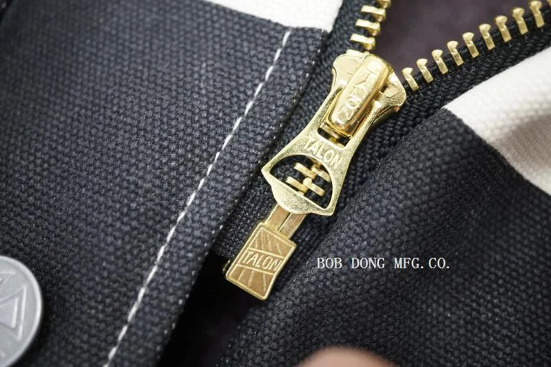 BOB DONG Winter Aviator Motorcycle Prison Striped Jacket