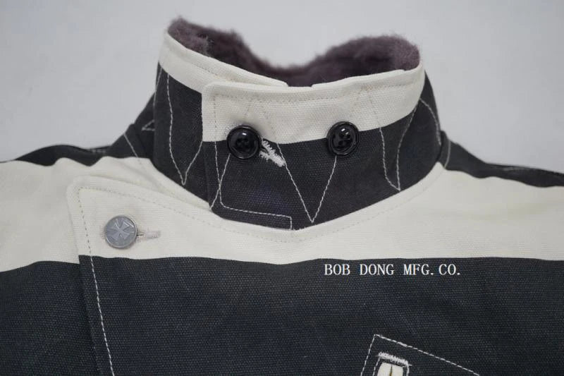 BOB DONG Winter Aviator Motorcycle Prison Striped Jacket